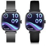 Ksix smartwatch Iria, 1,7" AMOLED, 4 dana aut., met. i silikon. narukvica, crni Cijene