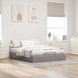  Otomanski okvir kreveta bez madraca smeđesivi 140x190cm tkanine | shoptok.hr