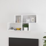Maison Chic Stenska polica - Viseča Polica visok sijaj bela 100x18x53 cm inženirski les, (21793600) | Shoptok.si