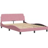  Krevet s madracem ružičasti 140x190 cm baršunasti | shoptok.hr