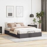 vidaXL Otomanski posteljni okvir brez vzmetnice siv 140x190 cm Cene