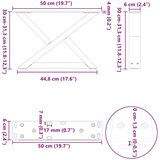  Noge za stolić za kavu 2 kom Prirodni čelik 50x(30-31 3) cm | shoptok.hr