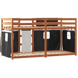 Krevet na kat sa zavjesama bijelo-crni 90 x 200 cm od borovine | Eponuda.ba