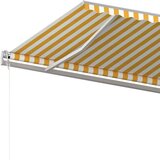 vidaXL Tenda na automatsko uvlačenje 500 x 350 cm žuto-bijela | shoptok.hr