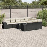 vidaXL 11-dijelni set vrtnih sofa od poliratana s jastucima crni | shoptok.hr
