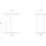 noo.ma Kovinska stranska mizica 48x34 cm Nuno – | Shoptok.si