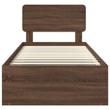  Konstrukcija postelje Rjav hrast 90 x 190 cm Masivno borovo les, (5000103051) | Shoptok.si