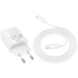 hoco. polnilec N61 GaN PD 20W USB-A, Type C s kablom Type C na Type C - bel | Shoptok.si