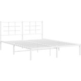  Metalni okvir za krevet s uzglavljem bijeli 160x200 cm | shoptok.hr