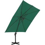  Vrtni senčnik z aluminijastim drogom zelen 300x300 cm | Shoptok.si