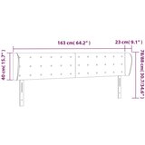  Uzglavlje s ušima bijelo 163x23x78/88 cm od umjetne kože | shoptok.hr