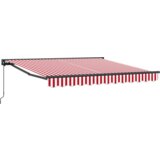  Skrovita tenda Crvena i bijela pruga 350x250 cm | shoptok.hr