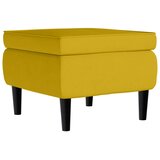  Fotelja s krilnim naslonom i tabureom boja senfa baršunasta | Eponuda.com