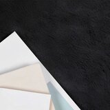  Protuklizni tepih od umjetnog zečjeg krzna OLITE Crna Ø 100 cm | shoptok.hr