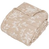 Atmosphera prekrivač Nuvia Fleur 240x260 cm PES bež | shoptok.hr