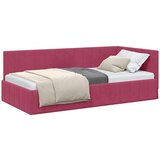 vidaXL Kutni okvir kreveta boja crnog vina 90 x 190 cm Baršun | shoptok.hr