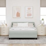  s opruga kutije Svjetlosiva 160 x 200 cm Baršun | shoptok.hr
