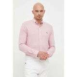 Polo Ralph Lauren Bombažna srajca moška, roza barva | Shoptok.si