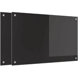  Kuhinjski zid 2 pcs Crna 80 x 50 cm Staklo otporno na udarce | shoptok.hr