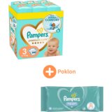 Pampers Pelene Monthly pack Premium S3 MSB 6-10kg, 200 komada i Poklon Fresh Clean Vlažne maramice, 12x52 komada | ePonuda.com