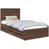  Konstrukcija postelje Rjav hrast 100 x 200 cm Inženirsko leseno, (5000121272) | Shoptok.si