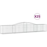  Lučne gabionske košare 25 kom 400x50x60/80 cm pocinčano željezo | shoptok.hr