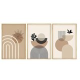WALLXPERT huhu264 - 50 x 35 Multicolor Decorative Framed MDF Painting (3 Pieces) | Eponuda.com