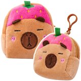  Plush Wallet with Keychain Capybara Strawberry Pink 9.5 x 8 cm Cene