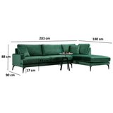  Kutna sofa 90x88x283cm Zelena | Eponuda.ba