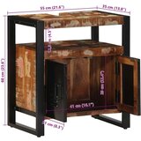 vidaXL Kupaonski ormarić za umivaonik 55x35x60 cm Obrađeno puno drvo | shoptok.hr