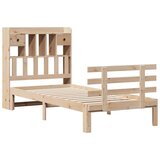 vidaXL Knjižna postelja brez vzmetnice 75x190 cm trdna borovina | Shoptok.si