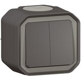 Legrand Dupli stepenišni prekidač br. 6+6 PLEXO IP55 antracit | Eponuda.com