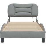  Okvir kreveta s LED svjetlima svjetlosivi 80x200 cm od tkanine | shoptok.hr