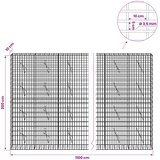  Gabion s žicom debljine 3,5 mm i mrežom 5x10 cm 1100x10x200 cm | shoptok.hr