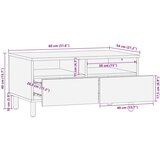  Klubska miza s predalom Bela 80 x 54 x 40 cm Masiven les manga, (5000107356) | Shoptok.si