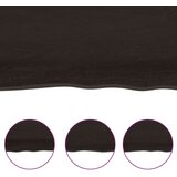  Stenska polica temno rjava 40x20x6 cm trdna hrastovina | Shoptok.si