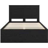  Okvir za krevet Crna 135 x 190 cm Čvrsto borovo drvo | shoptok.hr