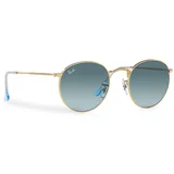 Ray-ban Sončna očala Round Metal 0RB3447 001/3M Gold/Blue Gradient Grey