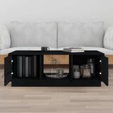  Stolić za kavu crni 100 x 50 x 35 cm od masivne borovine | Eponuda.com