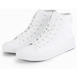 Ombre Men's high-top sneakers with zipper for easy on - white | shoptok.hr