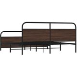  Metalni okvir kreveta bez madraca smeđa boja hrasta 180x200 cm | shoptok.hr
