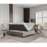 Maison de Rêve Svetlo siva oblazinjena zakonska postelja s prostorom za shranjevanje 160x200 cm Tate – | Shoptok.si