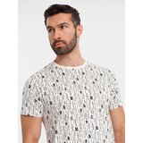 Ombre Printed cotton T-shirt with round neckline - cream | shoptok.hr