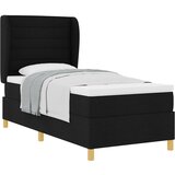 vidaXL Box Spring Postelja z Matracem Črna 80x200 cm Tkanina | Shoptok.si