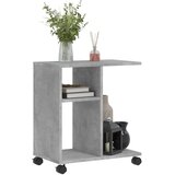  Bočni stolić s kotačima boja betona 50 x 30 x 55 cm drveni | shoptok.hr