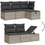 vidaXL 6-dijelni set vrtnih sofa od poliratana s jastucima svjetlosivi | shoptok.hr