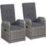  7-dijelni vrtni blagovaonski set s jastucima sivi | shoptok.hr