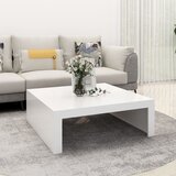 vidaXL Klubska mizica bela 100x100x35 cm iverna plošča cene