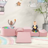 Igrače in hobi > Notranja igrala > Igralnica 5-delni komplet ogromnih penastih gradnikov (žogice niso priložene), roza/siva/bež | Shoptok.si