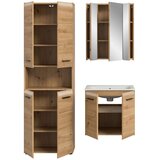 MID.YOU Kopalnica Z Umivalnikom Ice, Barva Hrasta, 3-Delna | Shoptok.si